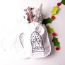 Gift Card Bag, Gift Card Wrap, Holiday Gift Bag, Winter, Snow Globe, Black, White, Family, Grab Bag,Reusable Gift Bag,Christmas Wrapping,Eco