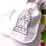 Gift Card Bag, Gift Card Wrap, Holiday Gift Bag, Winter, Snow Globe, Black, White, Family, Grab Bag,Reusable Gift Bag,Christmas Wrapping,Eco