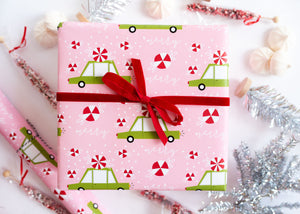 Peppermint Car Holiday Gift Wrap