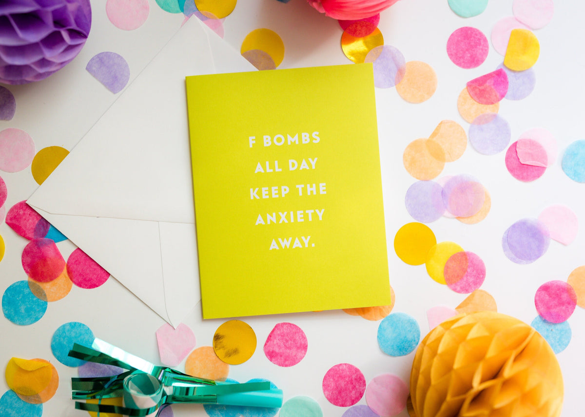 F Bombs All Day Greeting Card