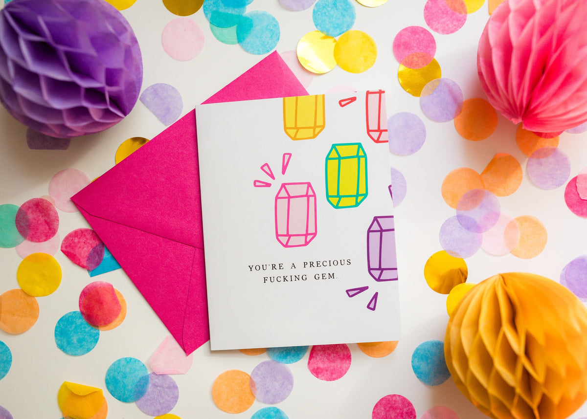 Precious Fucking Gem Greeting Card