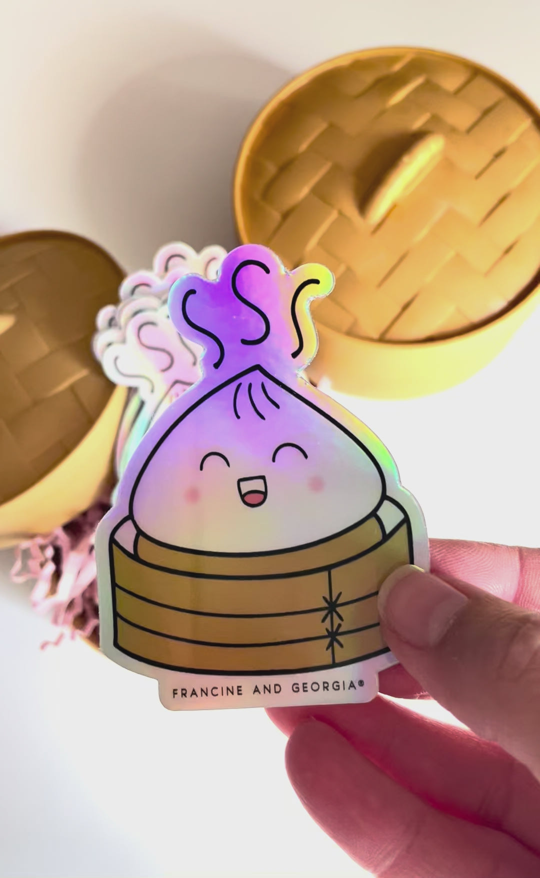 Dumpling Squishy Vinyl Sticker