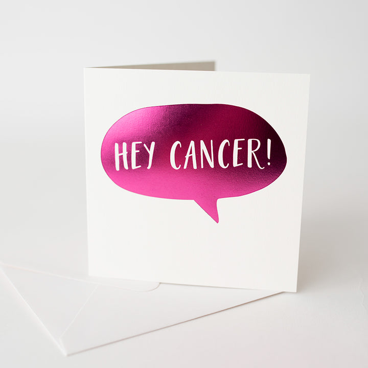 Hey Cancer Greeting Card - Pink