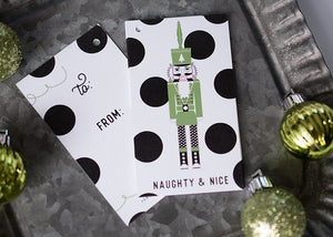 Naughty & Nice Nutcracker Gift Tag Set