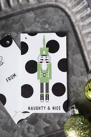 Naughty & Nice Nutcracker Gift Tag Set