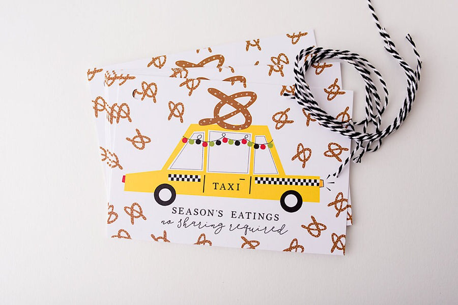 Pretzel Taxi Oversized Gift Tag Set