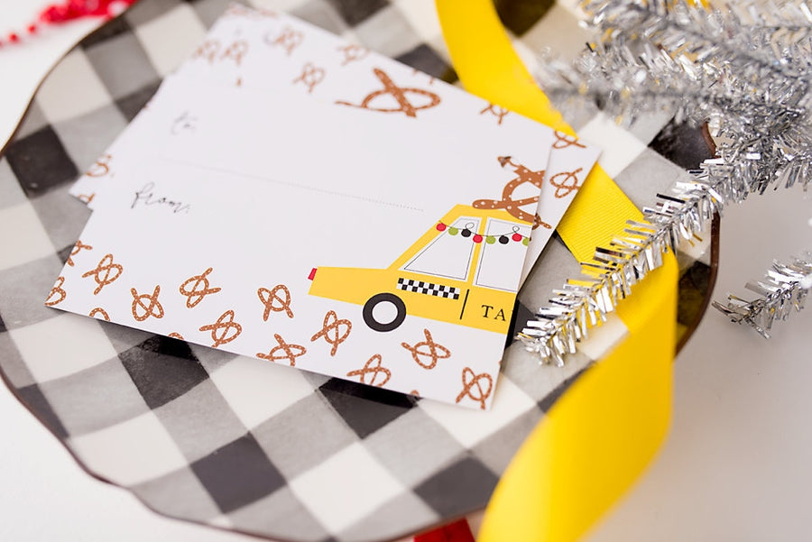 Pretzel Taxi Oversized Gift Tag Set