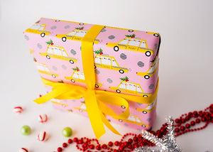 Pink Taxi Holiday Gift Wrap