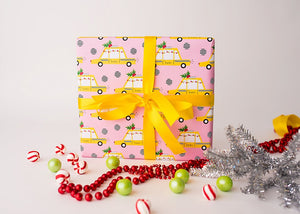 Pink Taxi Holiday Gift Wrap