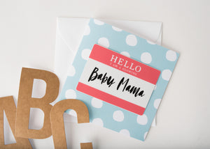 Baby Shower Sticker Greeting Card