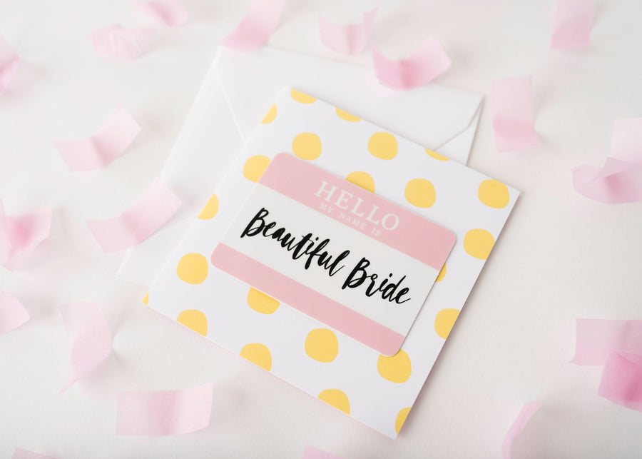 Bride Sticker Greeting Card