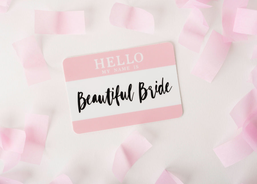 Bride Sticker Greeting Card