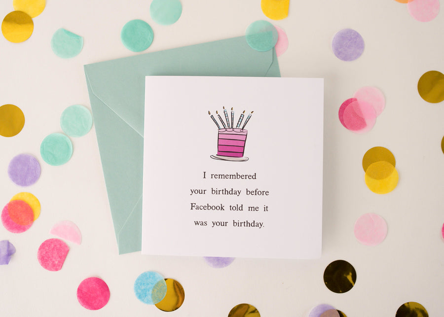 Facebook Birthday Greeting Card