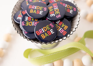 Navy Bride's Babe Button