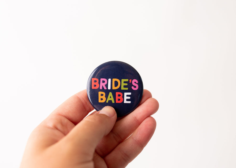 Navy Bride's Babe Button