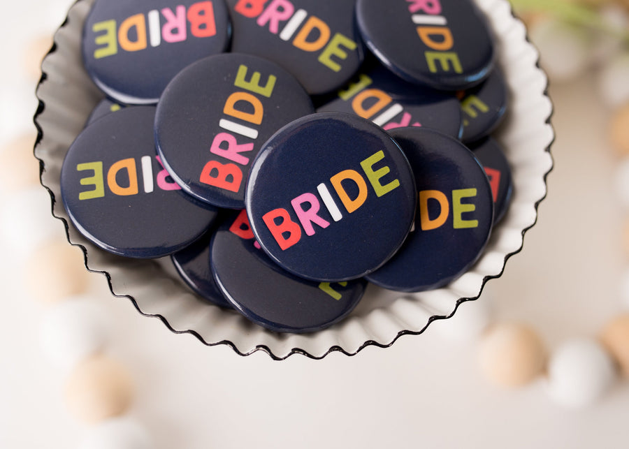 Navy Bride Button