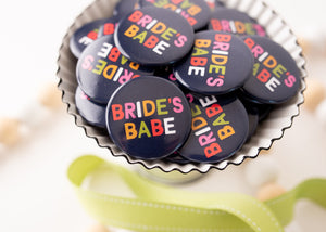 Navy Bride's Babe Button