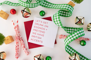 Eggnog & British Accents Holiday Greeting Card