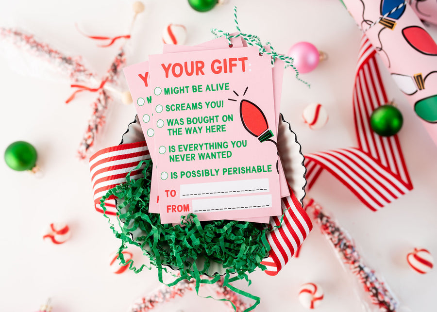 Your Gift Festive Oversized Gift Tag Set