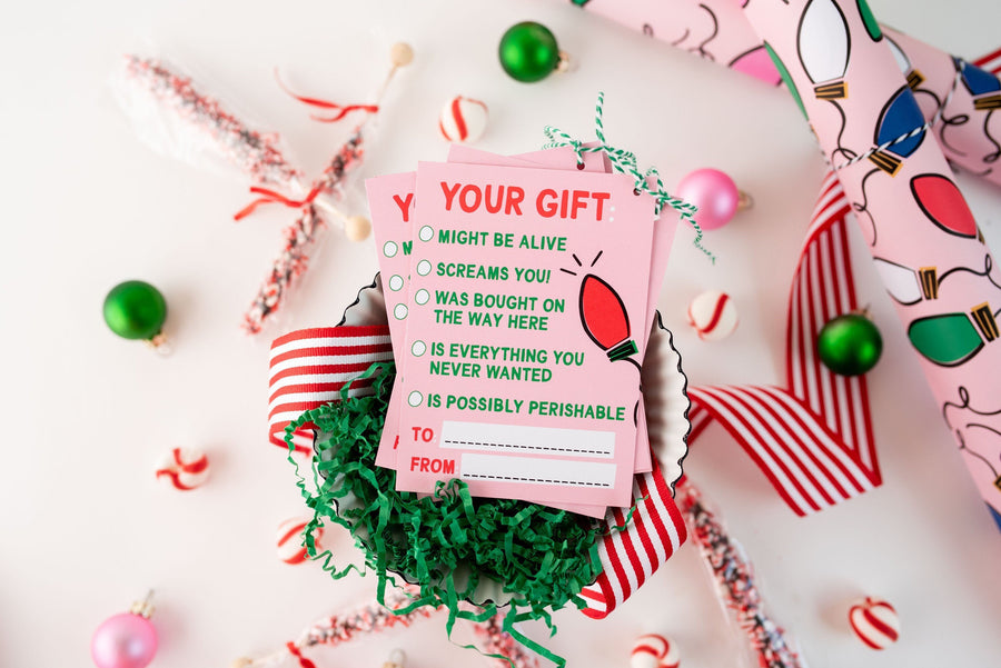 Your Gift Festive Oversized Gift Tag Set