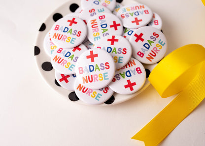 Badass Nurse Button