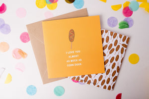 Corn Dog Greeting Card