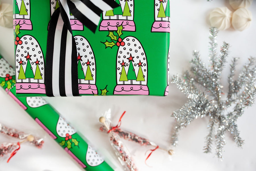 Snow Globe Holiday Gift Wrap