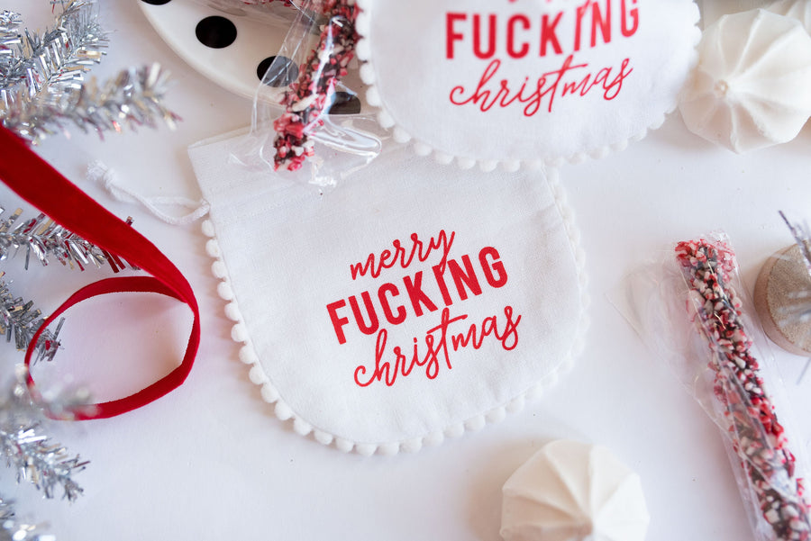 Merry Fucking Christmas Cotton Gift Bag