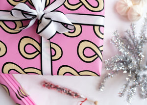 Pink Kringla Holiday Gift Wrap