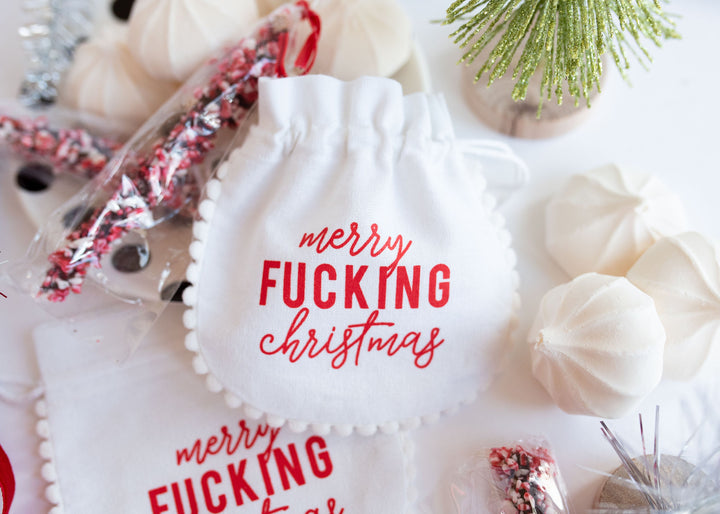 Merry Fucking Christmas Cotton Gift Bag