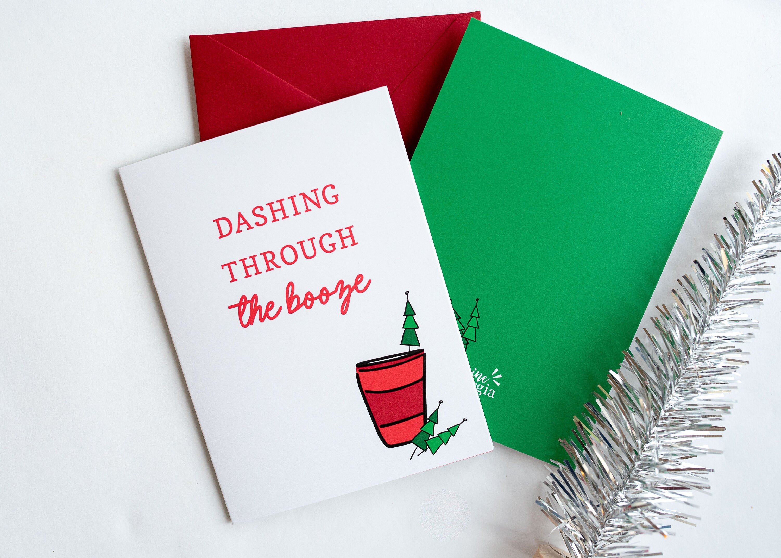 Boozy Christmas Greeting Card