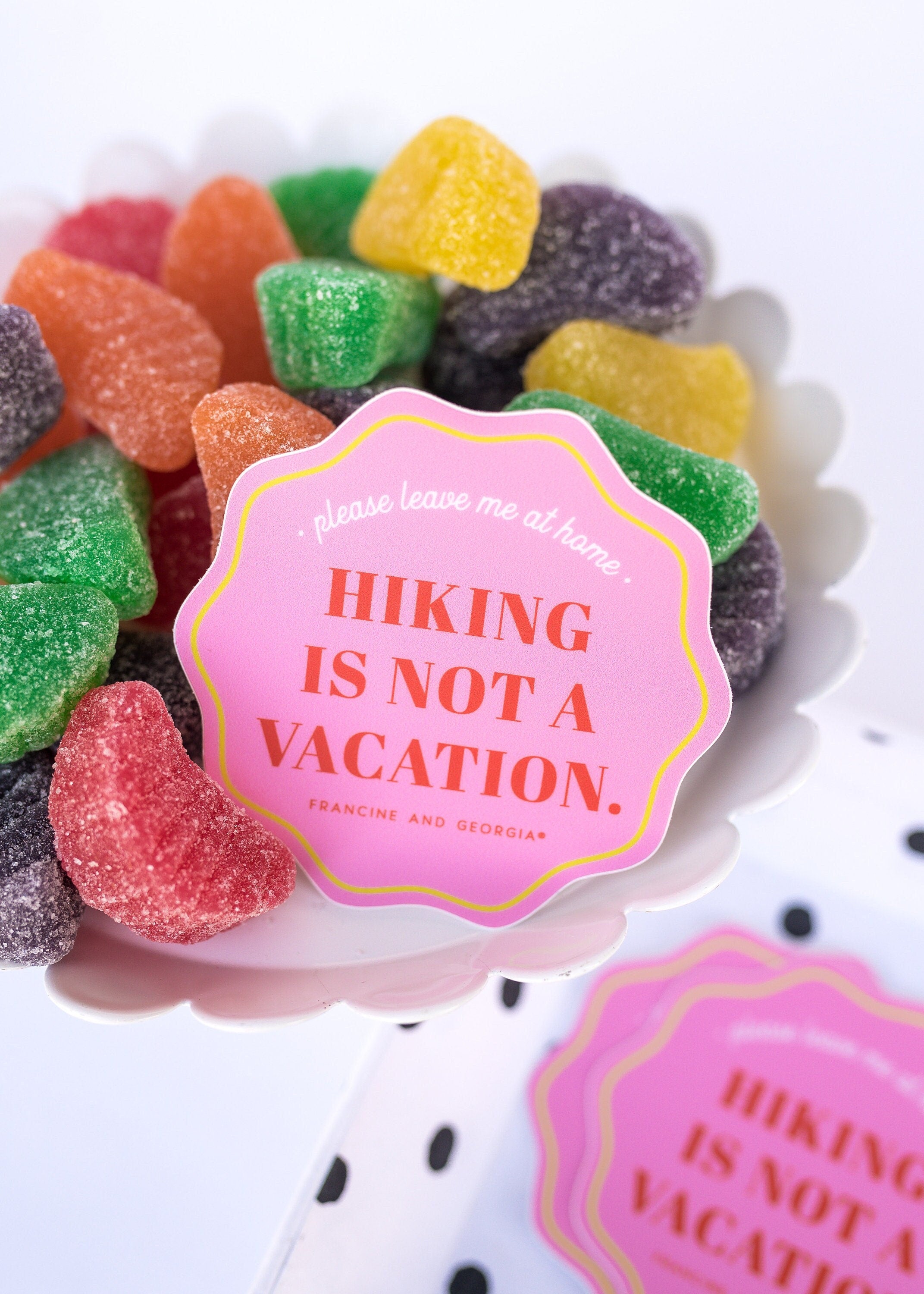 I Hate Hiking Sticker Sticker