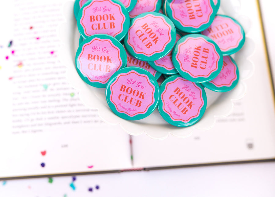 Hot Girl Book Club Button