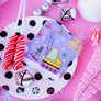 Kids Purple Construction Gift Tag Set