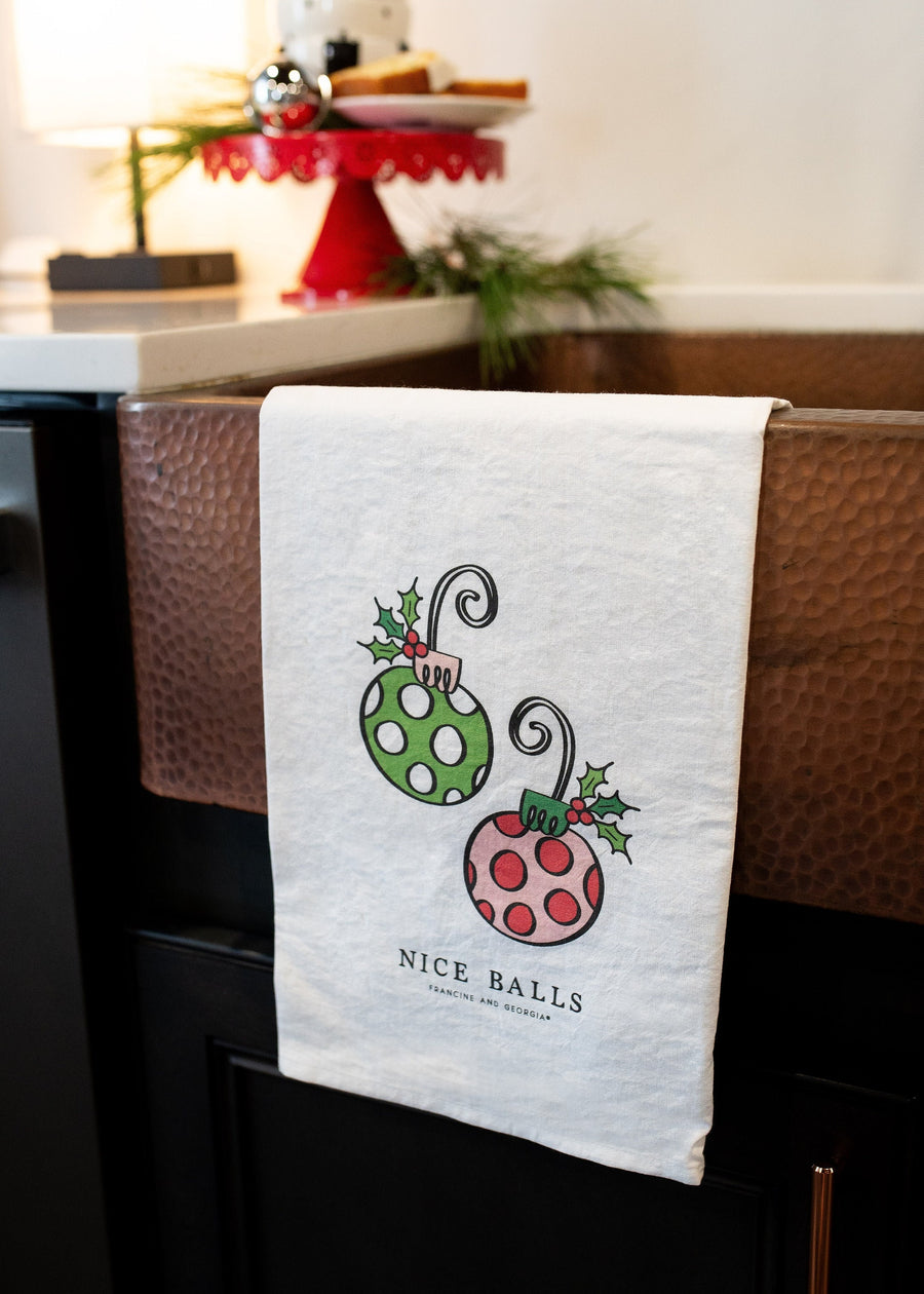 Nice Balls Tea Towel