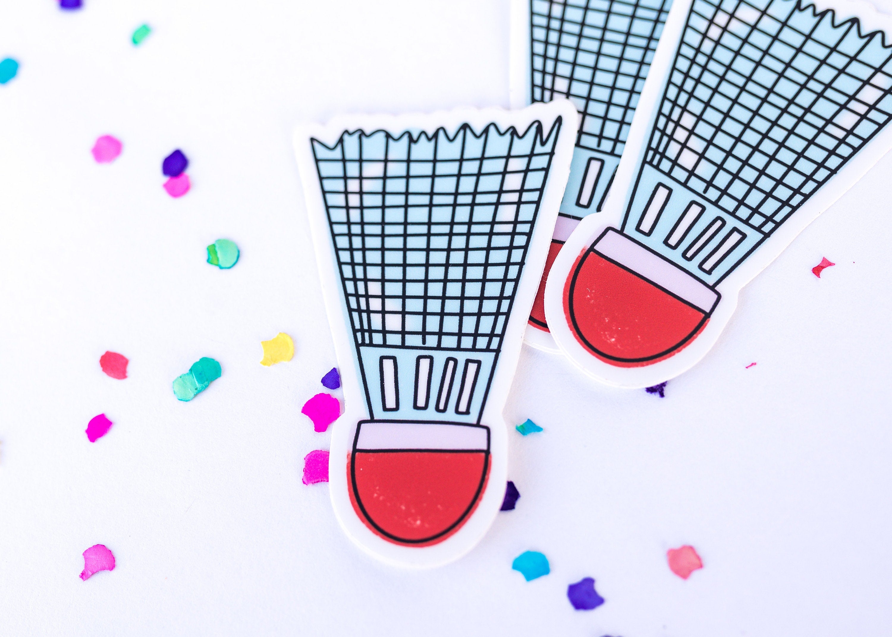 Badminton Vinyl Sticker