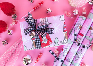 Pink Joy Santa Gift Wrap